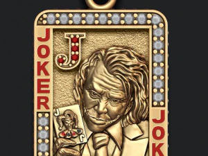 조커 카드 놀이 펜던트 3D 프린트 모델