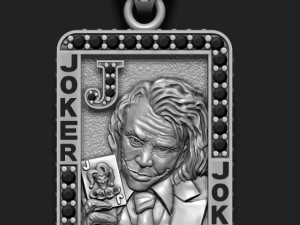 Joker playing card pendant 3D Baskı Modeli