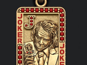 Joker playing card pendant 3D Baskı Modeli