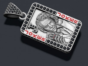 Joker playing card pendant 3D Baskı Modeli