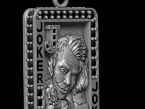 Joker playing card pendant 3D Print Model
