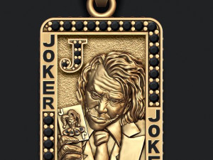 Joker playing card pendant 3D Baskı Modeli