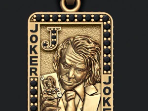 Joker playing card pendant 3D Print Model