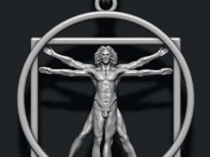 Vitruvian man pendant 3D प्रिंट मॉडल