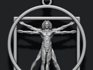 Підвіска Вітрувіанська людина 3D Принт Модель