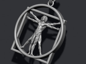 Vitruvian man pendant Modelo de Impressão 3D