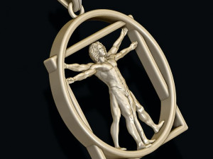 Vitruvian man pendant Modelo de Impressão 3D