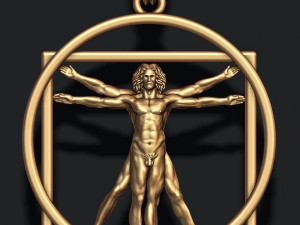 Vitruvian man pendant Modelo de Impressão 3D