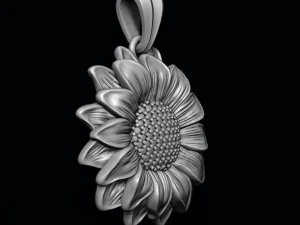 Sunflower pendant 3D Print Model