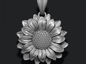 Sunflower pendant 3D Print Model