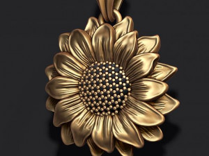 Sunflower pendant 3D प्रिंट मॉडल
