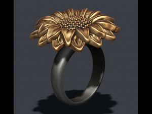 Sunflower ring Modello di stampa 3D