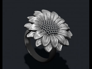 Sunflower ring Modello di stampa 3D