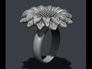 Sunflower ring Modello di stampa 3D