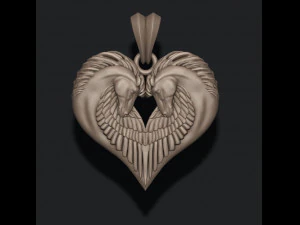 Twin pegasus pendant 3D Print Model