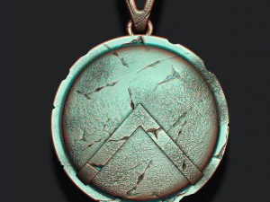 スパルタンシールドペンダント 3Dプリントモデル