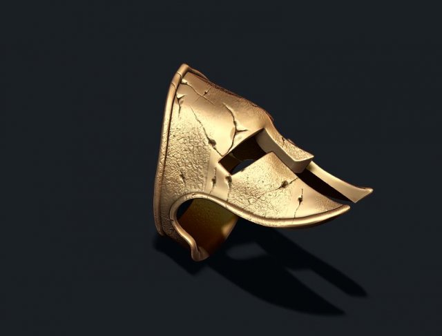 Spartan helmet ring 3D 打印模型 .c4d .max .obj .3ds .fbx .stl .blend