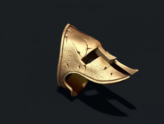 Spartan helmet ring 3D Print Model .c4d .max .obj .3ds .fbx .stl .blend 