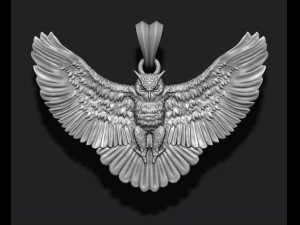 Owl pendant 3D Print Model