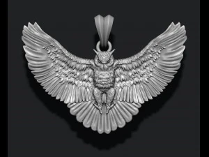 Owl pendant 3D Print Model