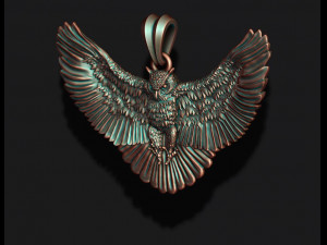 Owl pendant 3D Print Model