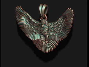 Owl pendant 3D Print Model