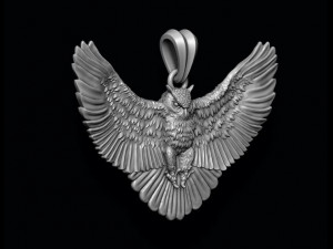 Owl pendant 3D Print Model
