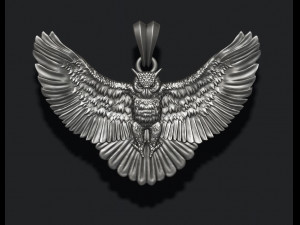 Owl pendant 3D Print Model