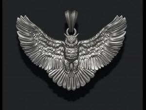 Owl pendant 3D Print Model