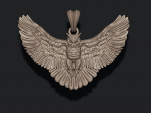 Owl pendant 3D Print Model