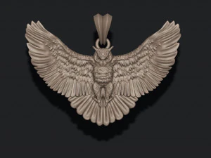 Owl pendant 3D Print Model