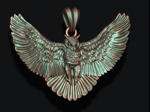 Owl pendant basrelief 3D Baskı Modeli