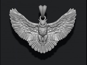 Owl pendant basrelief 3D Baskı Modeli