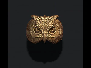 フクロウリング 3D プリントモデル 3Dプリントモデル