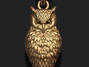 Owl pendant 3Dプリントモデル