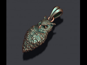 Owl pendant 3Dプリントモデル