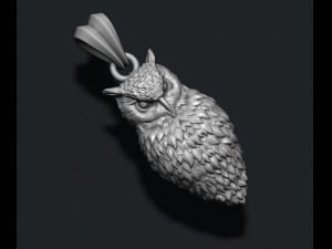 Owl pendant 3Dプリントモデル