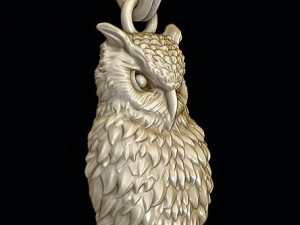 Owl pendant 3Dプリントモデル