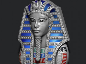 Pharaoh pendant with gems and enamel Modello di stampa 3D