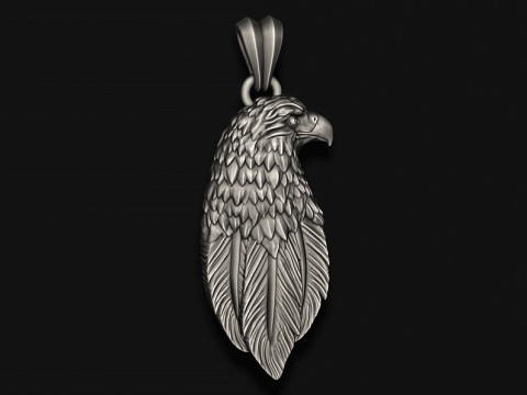 Eagle pendant basrelief 3D-Druckmodell