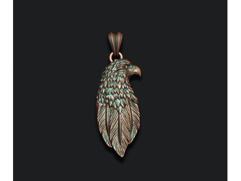 Eagle pendant basrelief 3D-Druckmodell