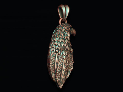 Eagle pendant basrelief 3D-Druckmodell