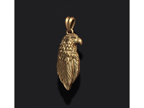 Eagle pendant basrelief 3D-Druckmodell