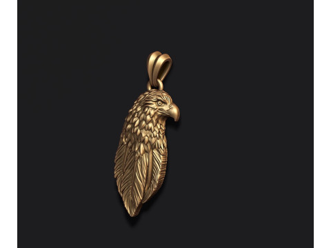 Eagle pendant basrelief 3D-Druckmodell