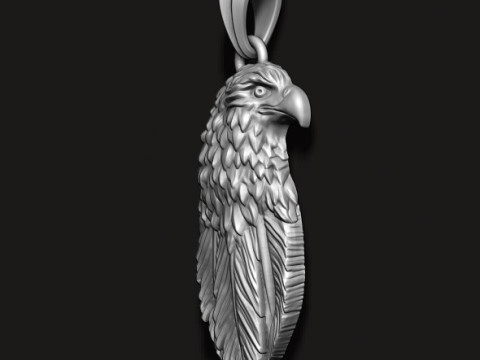 Eagle pendant basrelief 3D-Druckmodell