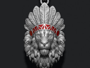 Native lion pendant 3D-printmodel