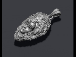 Girl lion pendant Modello di stampa 3D