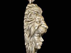 Girl lion pendant Modello di stampa 3D
