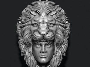 Man lion pendant 3D Print Model