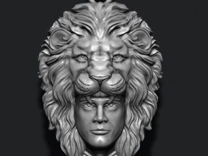 マンライオンペンダント 3Dプリントモデル